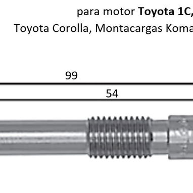 bujias de precalentamiento para motor Toyota 1C, 2C - Img 122910475