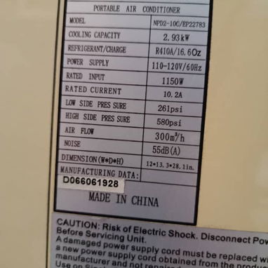 Aire acondicionado portátil, excelente condiciones, como nuevo!!! - Img 122448872