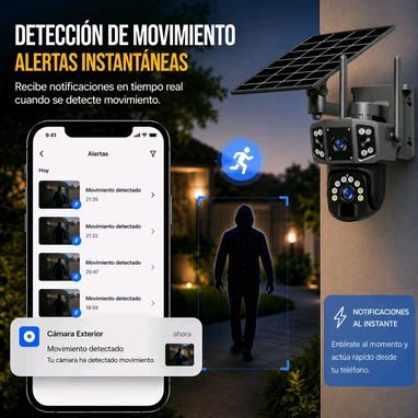 Cámara de 2 visores 4k 8 Mpx Solar Wifi - Img 127724085