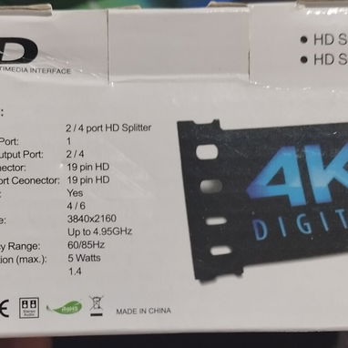 Spliter activo HDMI 4K 1x2 y 1x4 nuevo 58757374 - Img 123114607