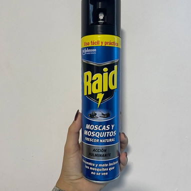 Insecticida contra insectos voladores RAID, 400 ml, elimina en segundos moscas, mosquitos, abejorros, avispas, polilla - 2/2