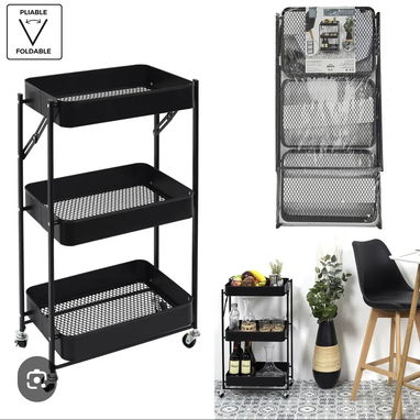 🛒 Carrito Organizador Plegable con Ruedas – Orden práctico y elegante! - Img 119289212