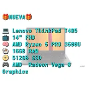 xLAPTOP 🎁NUEVA🎁📦CAJA, Lenovo ThinkPad T495 (20NK-S0SG00), 14" FHD IPS, AMD Ryzen 5 PRO 3500U, 16GB RAM, 512GB SSD, 9H - Img 57080848