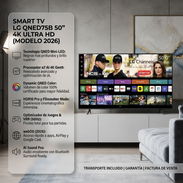 Smart TV LG QNED 50 Pulgadas Procesador AI Alpha 7 de 2026 4K • $600 USD • Envío Gratis • Garantía y Factura • - Img 57918931