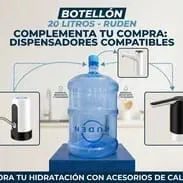 Pomos o botellones plásticos de 20 litros nuevos con tapa. ACEPTO TRANSFERENCIA! - Img 57445456