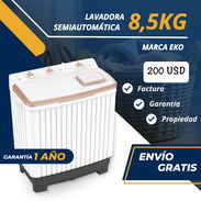 🧼 LAVADORA SEMIAUTOMÁTICA 🔴 EKO ✅ 8.5 kg 💲200 USD 🚛 DOMICILIO 🔴 GRATIS 🔴 EN TODA LA HABANA - Img 51855652