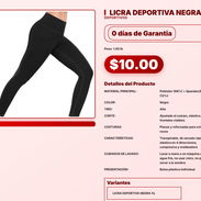 LICRA DEPORTIVA NEGRA . - Img 57564986