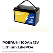 Batería LiFePO4 POERUNI 12.8V 100Ah - Img 57626347