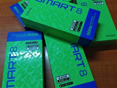 Infinix SMART 8 (64gb/3gb RAM +3). Pantalla HD de 6.6 pulgadas a 90hz.  Procesador: Octa-core 2.2 GHz. Dual Cámara Trase - Img 66793378
