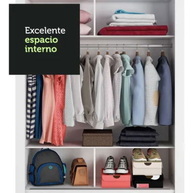 Closet de 2 puertas blancos con espejos importados nuevos en caja - Img 113279446