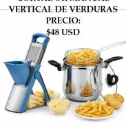 FREIDORA DE ACEITE CON CANASTA ESCURRIDORA+CORTADOR MANUAL VERTICAL DE VERDURAS, ENTREGA DE FACTURA PARA SU GARANTÍA - Img 56410056