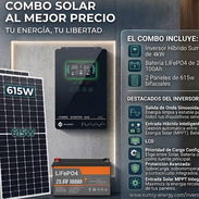 Combo solar inversor Bateria y paneles - Img 56992597