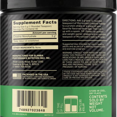 ✔️ Creatina Optimum Nutrition 60 porciones - Img 123038064
