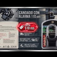 Candado con alarma.3 llaves y pilas de respaldo 110dba suenan alto - Img 57921659