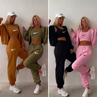 Conjuntos Originales Nike blusa, abrigo con zipper y pantalón con bolsillos - Img 121955274