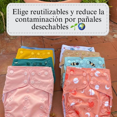 Pañal culeros reutilizable ecológico pañales culeros infantiles bebés niño niña - Img 119265973