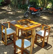 Juegos de comedor color madera 4 plaza - Img 49841369