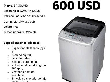 Lavadora automática Samsung 600 USD y LG 750 USD - Img main-image-45683281