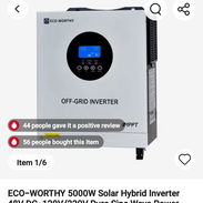 Inversor híbrido solar ECO-WORTHY de 5000 W, 48 V DG-120 V/220 V, inversor de potencia de onda sinusoidal pura, sistema - Img 55825098
