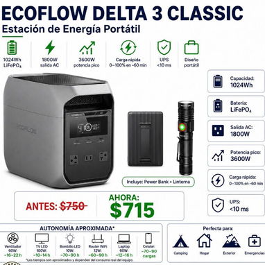 Estación de Energía Portátil: Ecoflow  Delta 3 ultra plus - 3/3
