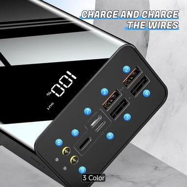 Power bank de 66800 mAh 4 puertos carga rápida+ linterna - Img 123266402