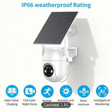 Cámara de Seguridad Exterior Solar WiFi | 360° Pan Tilt, 2.5K Ultra HD - 2/2