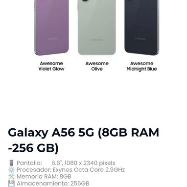 Samsung Galaxy A56 y A57 📲🏪 - 2/5
