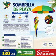 SOMBRILLA DE PLAYA MULTICOLOR - Img 55969152