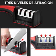 Afilador de cuchillos🔪, diamante💎 de 3 etapas y cerámica con base antideslizante - Img 57429014