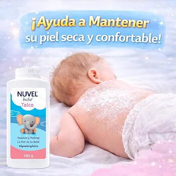 *Talco para bebé de la marca Nuvel Bebé.4 usd* Características principales: Talco (polvo de talco) Protege contra la hum - 2/2