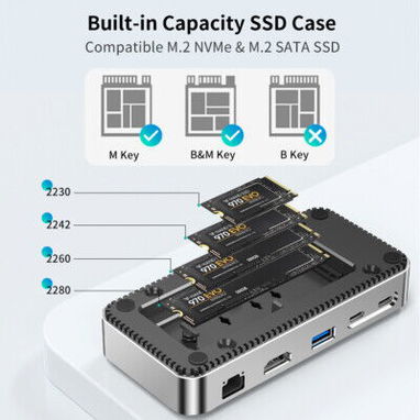 Docking Station ORICO 10 IN 1 (Estación de acoplamiento ORICO 10-EN-1 con gabinete SSD M.2) en 100 USD - Img 123332077