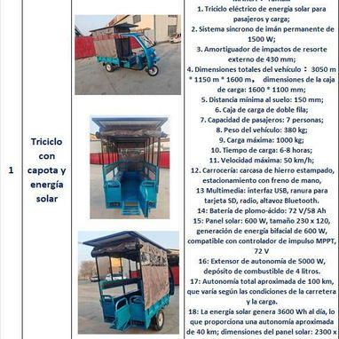 Triciclo Híbrido con Panel Solar - 2/3