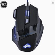 mouse gaming Shunmaii de ordenador retroiluminación de 7 colores, ajustable, 5500 DPI,7 botones - Img 53633466