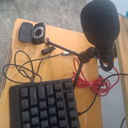 Vendo Micrófono de condensador y webcam Logitech - Img 56293516