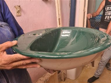 Vendo lavamano encimera verde - Img main-image-45614154