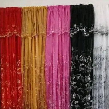 Cortinas de satín y encaje Traídas de usa 2 paños - Img 113791743