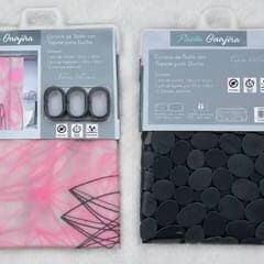 Set de Cortina de Baño + Tapete para Ducha 💰17 USD Set completo para renovar el baño de forma práctica y decorativa. - 2/5