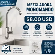 LLAVE MEZCLADORA MONOMANDO CUELLO DE GANSO .GRIFO PARA FREGADERO - Img 55998371