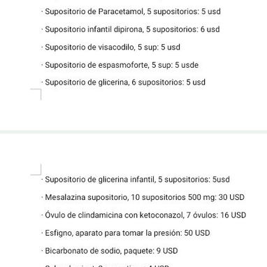 Medicamentos importados al momento - 10/10