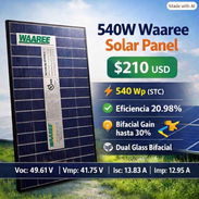 Paneles bifaciales WAAREE 540 W  _Ideal para triciclos y ecoflow_ - Img 57651229
