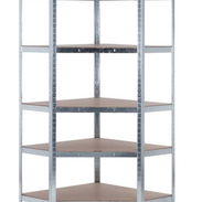 Estanteria Esquinera Galvanizada 5 Baldas Ajustable Dimensiones: 180x90x40 Peso Total: 875Kg Marca 7HOUSE Peso x Balda 1 - Img 57916350