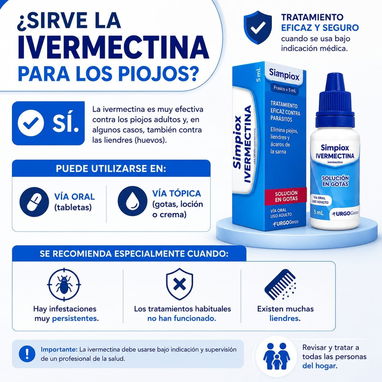 Simpiox® Ivermectina Invermectina Antiparasitario Piojos y liendres liendras Pediculosis Sarna Escabiosis - 2/6