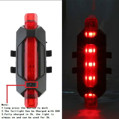 Luces de bicicletas y bicimoto delanteras y traseras carga usb - Img 58012791