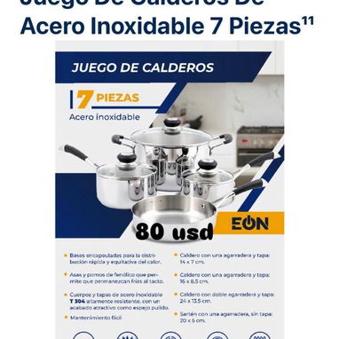 Juego de calderos, sandwichera y molinillo - Img 113474293