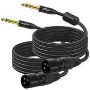 🎤 Cable XLR Macho a 6.35 mm (1/4”) TRS – Paquete de 2 - Img 56465562