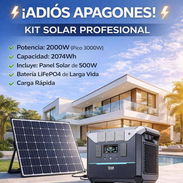 Estación de energía de 2000w pico 3000w y 2073wh marca (daranEner) con panel solar - Img 56016427