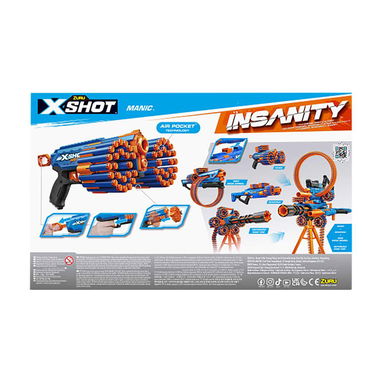 🍒ZURU X-Shot Insanity 2x Manic Blasters🍒Pistola de Juguete para los peques de Casa - 3/3
