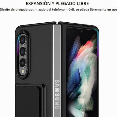 🪷Asuwish Funda para Samsung Galaxy Z Fold 3 5G – Negro🪷 - 2/6