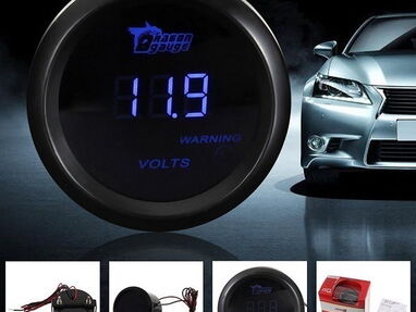 Voltímetro digital redondo para autos de 12 volt… mas información adentro. - Img main-image