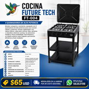 COCINA 4 HORNILLAS DE GAS Y ESTANTE . Fogón FUTURE TECH DE 4 QUEMADORES - Img 57452260